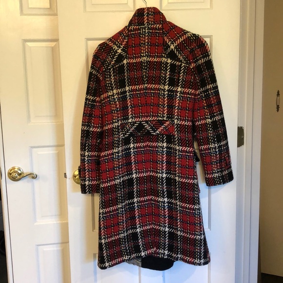 Double breasted long wool trench coat - Picture 5 of 8
